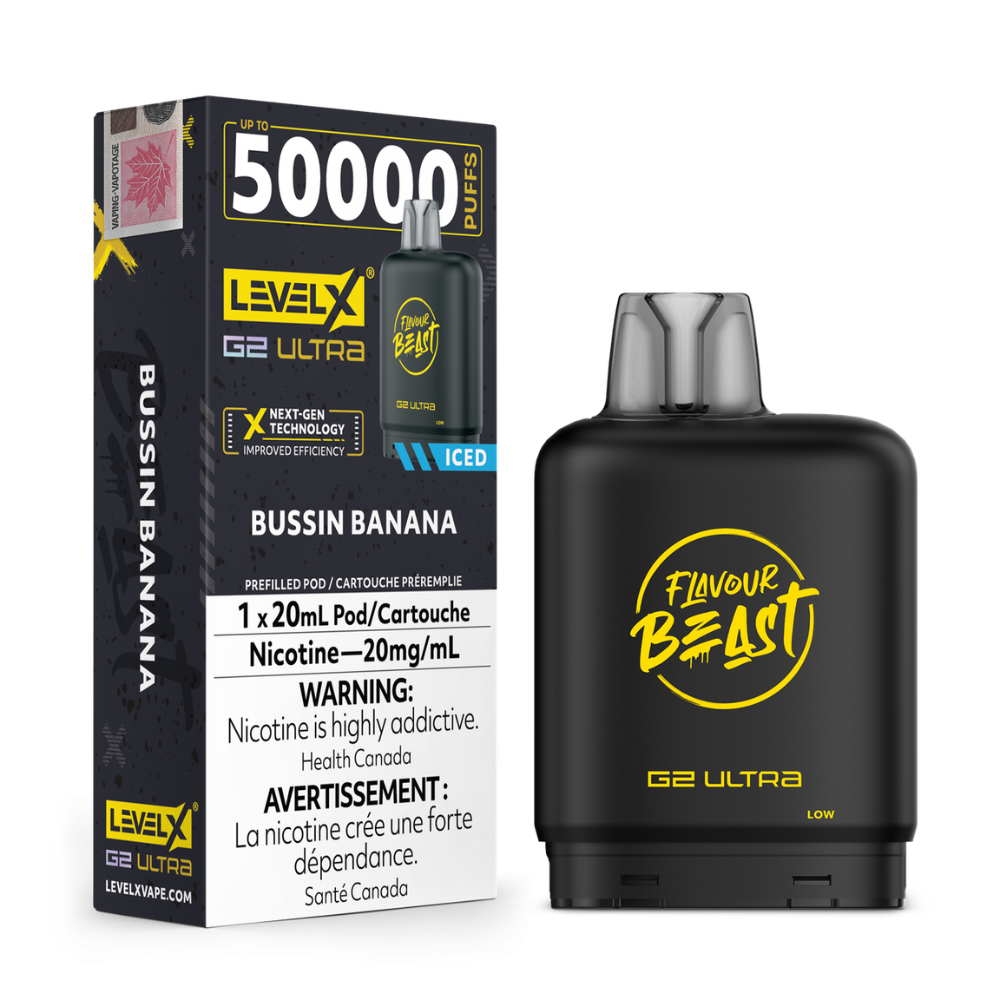 Level X G2 Ultra Pod 20mL - Flavour Beast - Bussin Banana 20mg