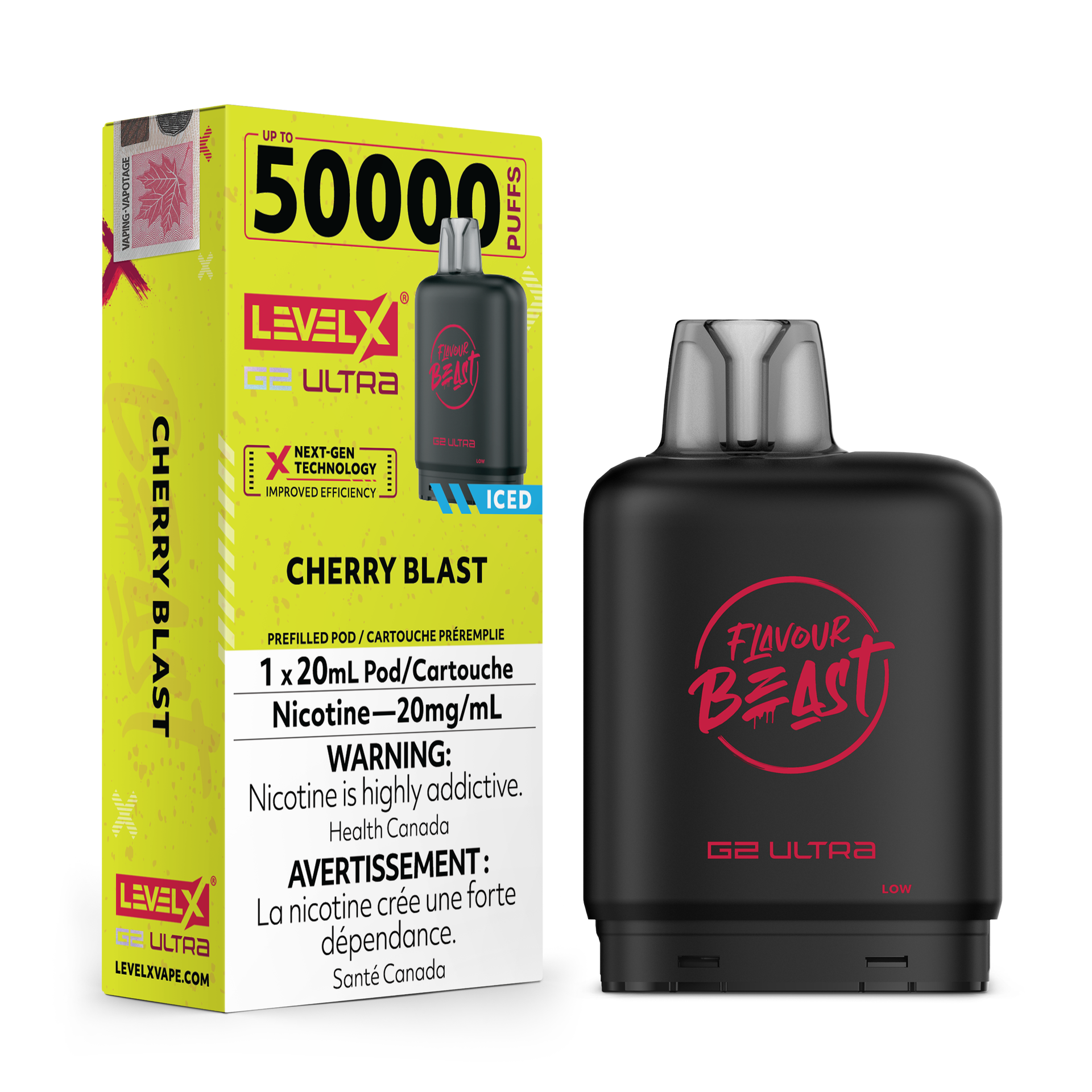 Level X G2 Ultra Pod 20mL - Flavour Beast - Cherry Blast 20mg