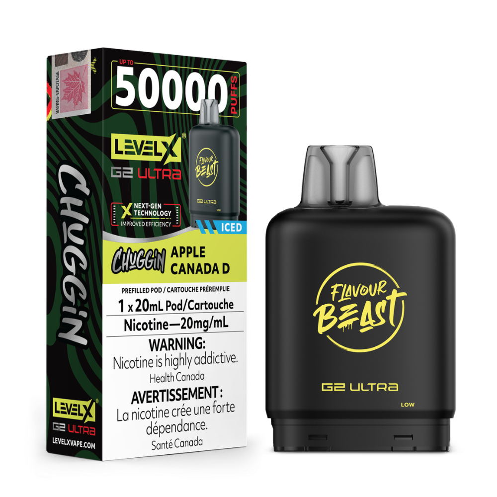 Level X G2 Ultra Pod 20mL - Flavour Beast - (Chuggin) Apple Canada D Iced 20mg