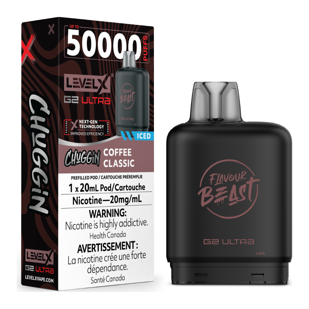 Level X G2 Ultra Pod 20mL - Flavour Beast - (Chuggin) Coffee Classic Iced 20mg