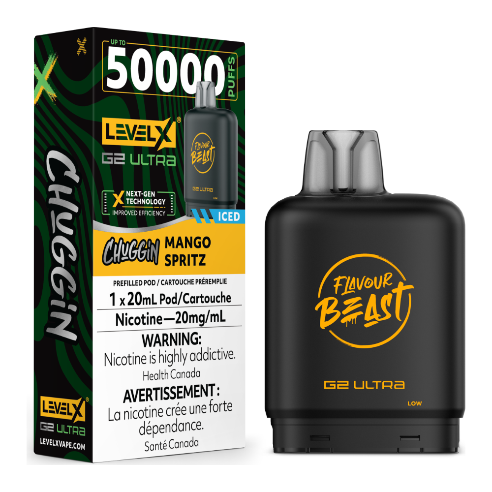 Level X G2 Ultra Pod 20mL - Flavour Beast - (Chuggin) Mango Spritz Iced 20mg