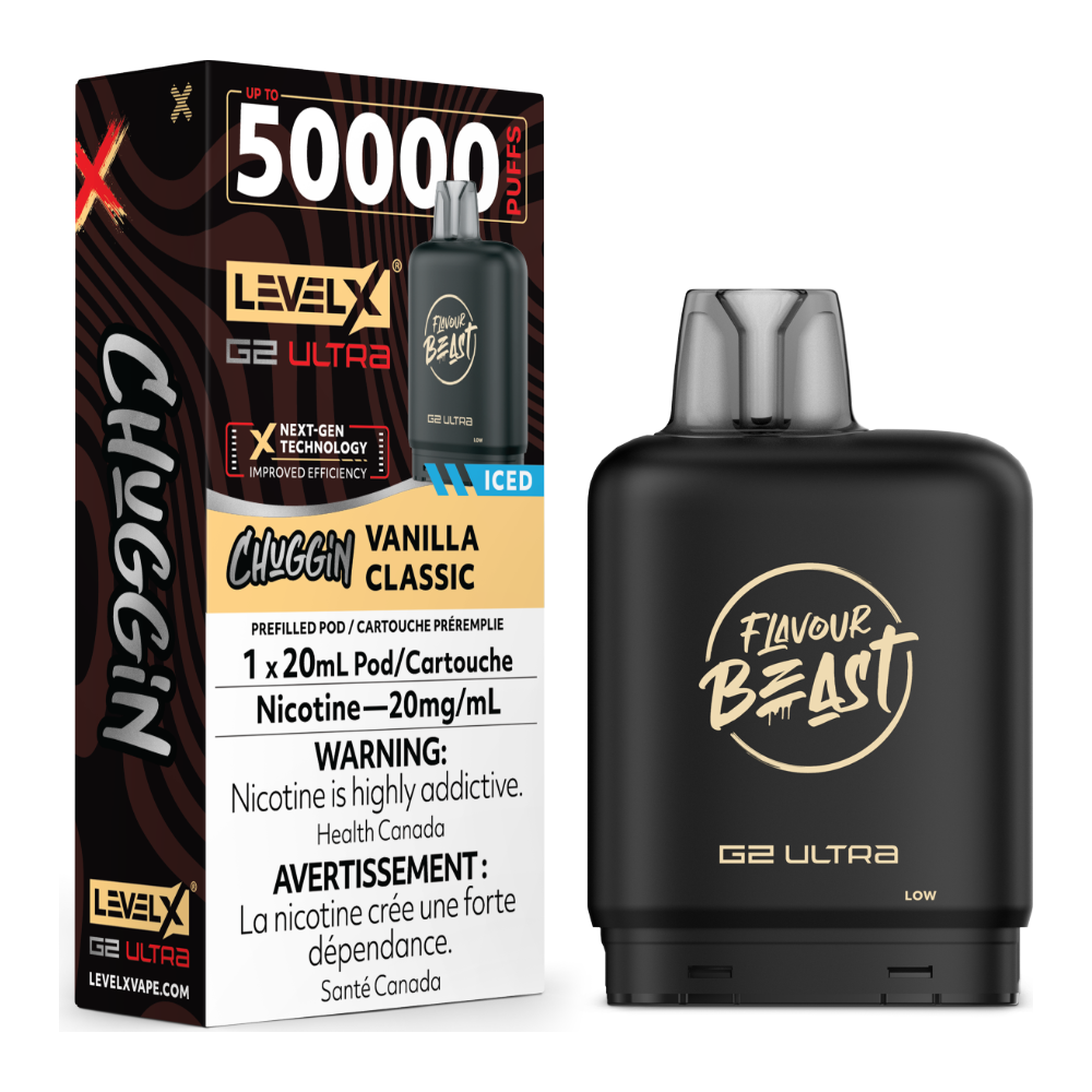 Level X G2 Ultra Pod 20mL - Flavour Beast - (Chuggin) Vanilla Classic Iced 20mg