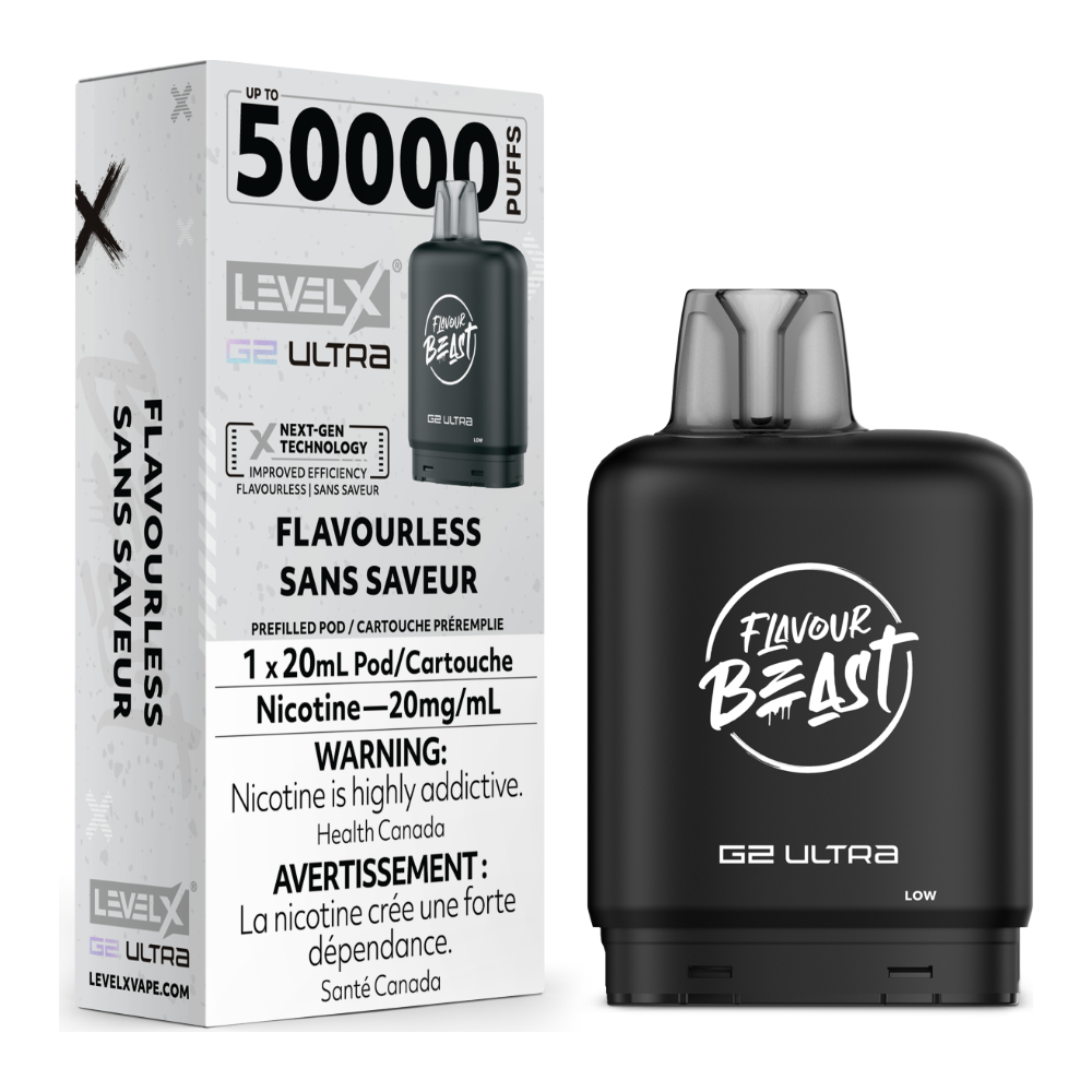 Level X G2 Ultra Pod 20mL - Flavour Beast - Flavourless 20mg