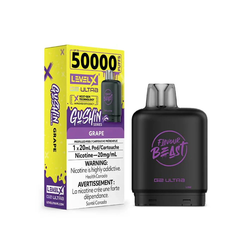 Level X G2 Ultra Pod 20mL - Flavour Beast - G.S. Grape 20mg