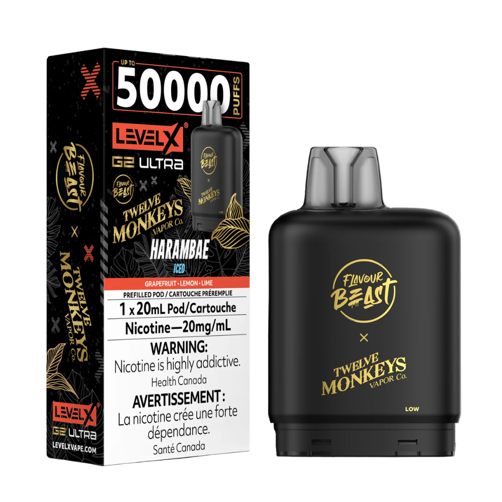 Level X G2 Ultra Pod 20mL - Flavour Beast - Harambae Iced 20mg