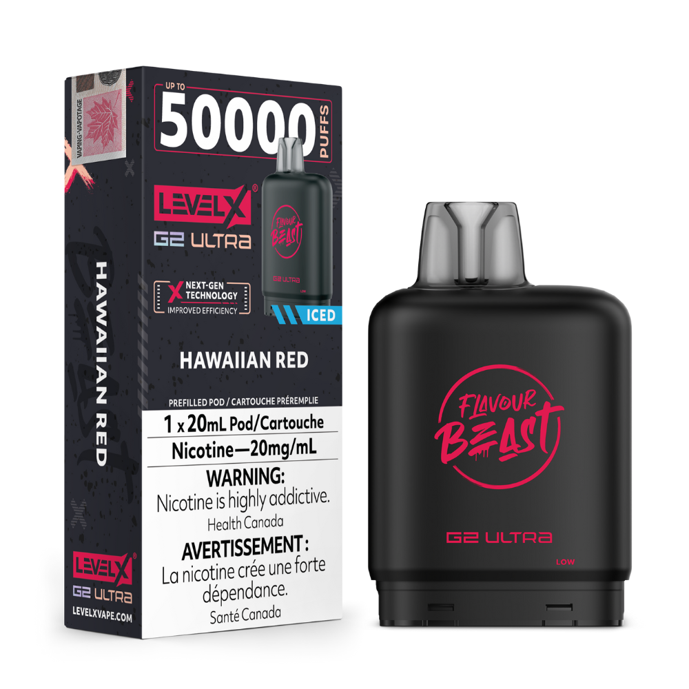 Level X G2 Ultra Pod 20mL - Flavour Beast - Hawaiian Red Iced 20mg
