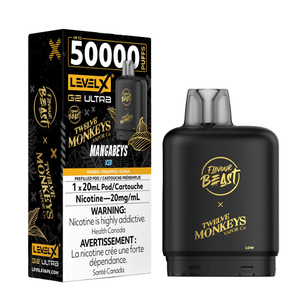 Level X G2 Ultra Pod 20mL - Flavour Beast - Mangabeys Iced 20mg
