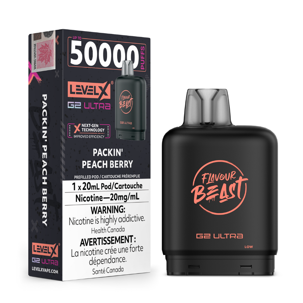 Level X G2 Ultra Pod 20mL - Flavour Beast - Packin Peach Berry 20mg