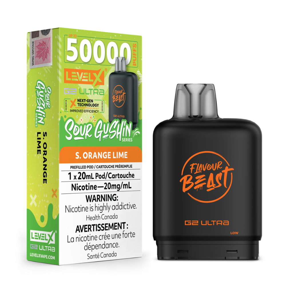 Level X G2 Ultra Pod 20mL - Flavour Beast - S.G. S. Orange Lime 20mg