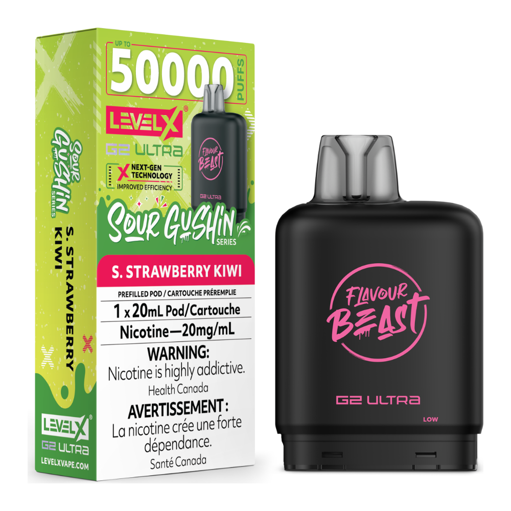 Level X G2 Ultra Pod 20mL - Flavour Beast - S.G. S. Strawberry Kiwi 20mg