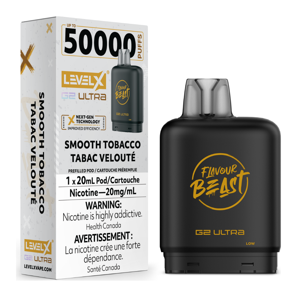 Level X G2 Ultra Pod 20mL - Flavour Beast - Smooth Tobacco 20mg