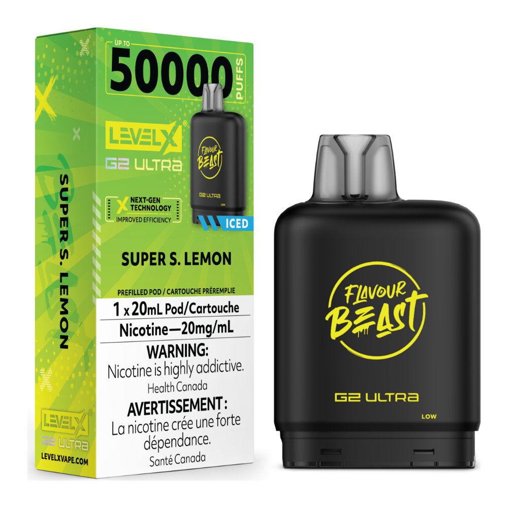 Level X G2 Ultra Pod 20mL - Flavour Beast - Super S. Lemon Iced 20mg