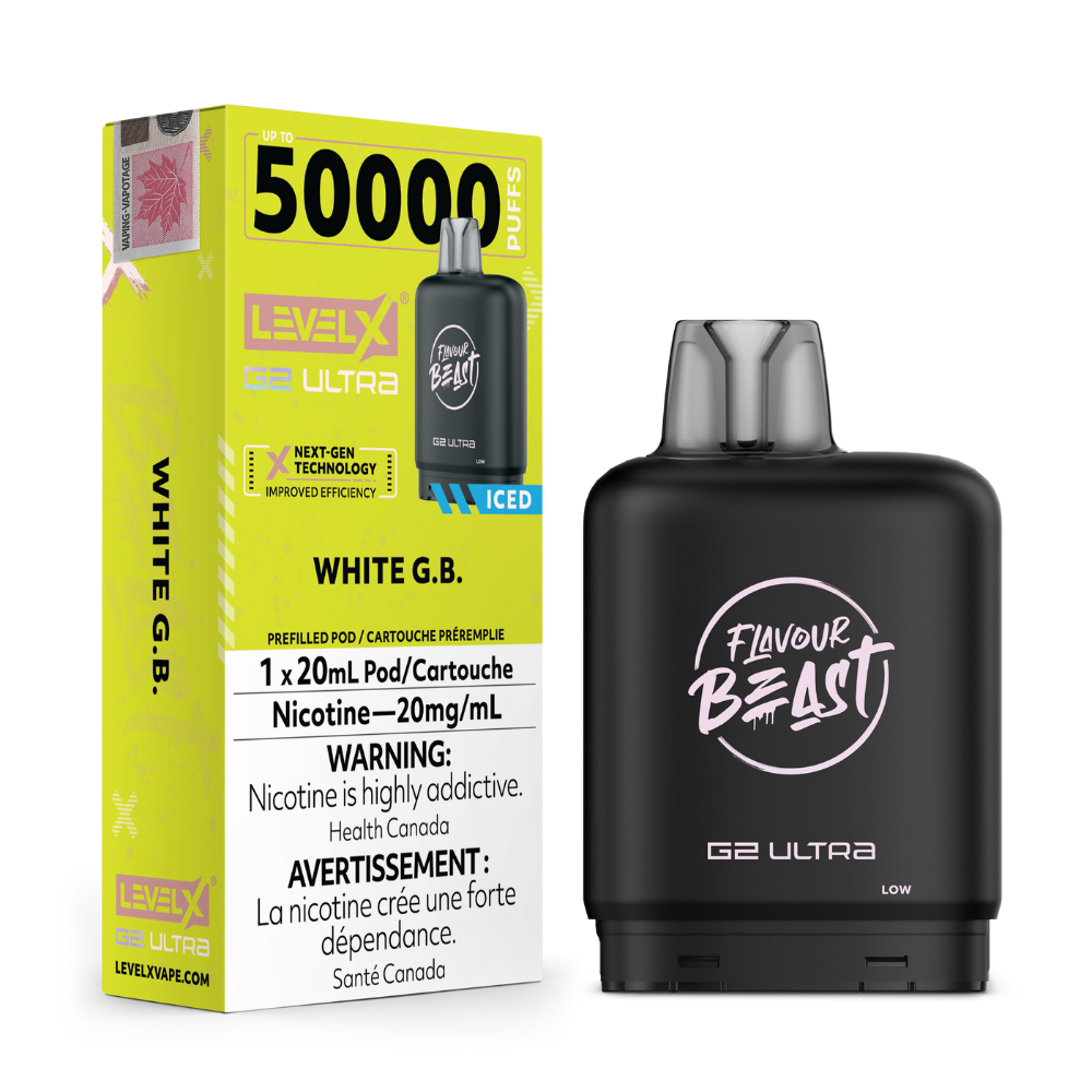 Level X G2 Ultra Pod 20mL - Flavour Beast - White G.B. Iced 20mg
