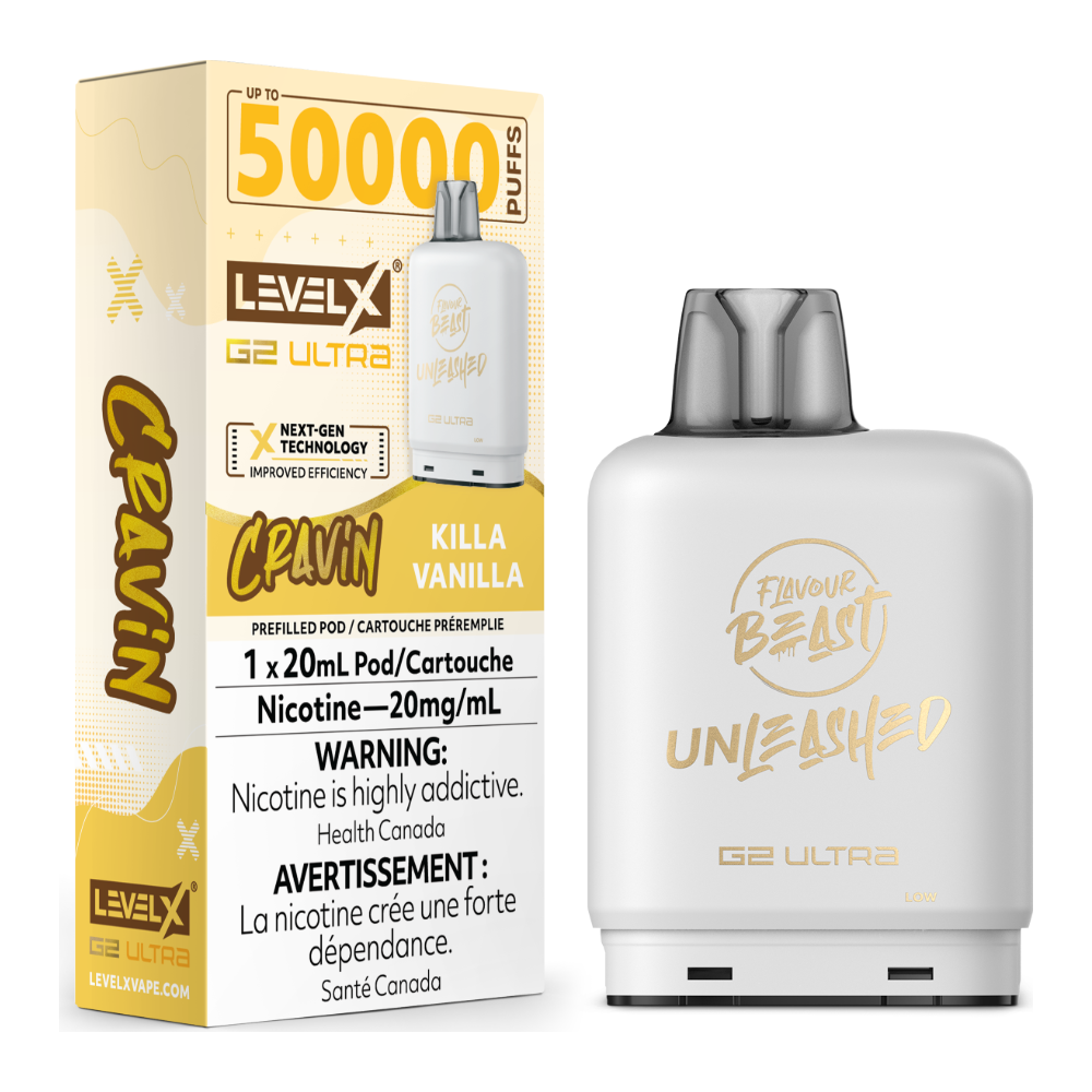 Level X G2 Ultra Pod 20mL - Unleashed - Cravin Killa Vanilla 20mg