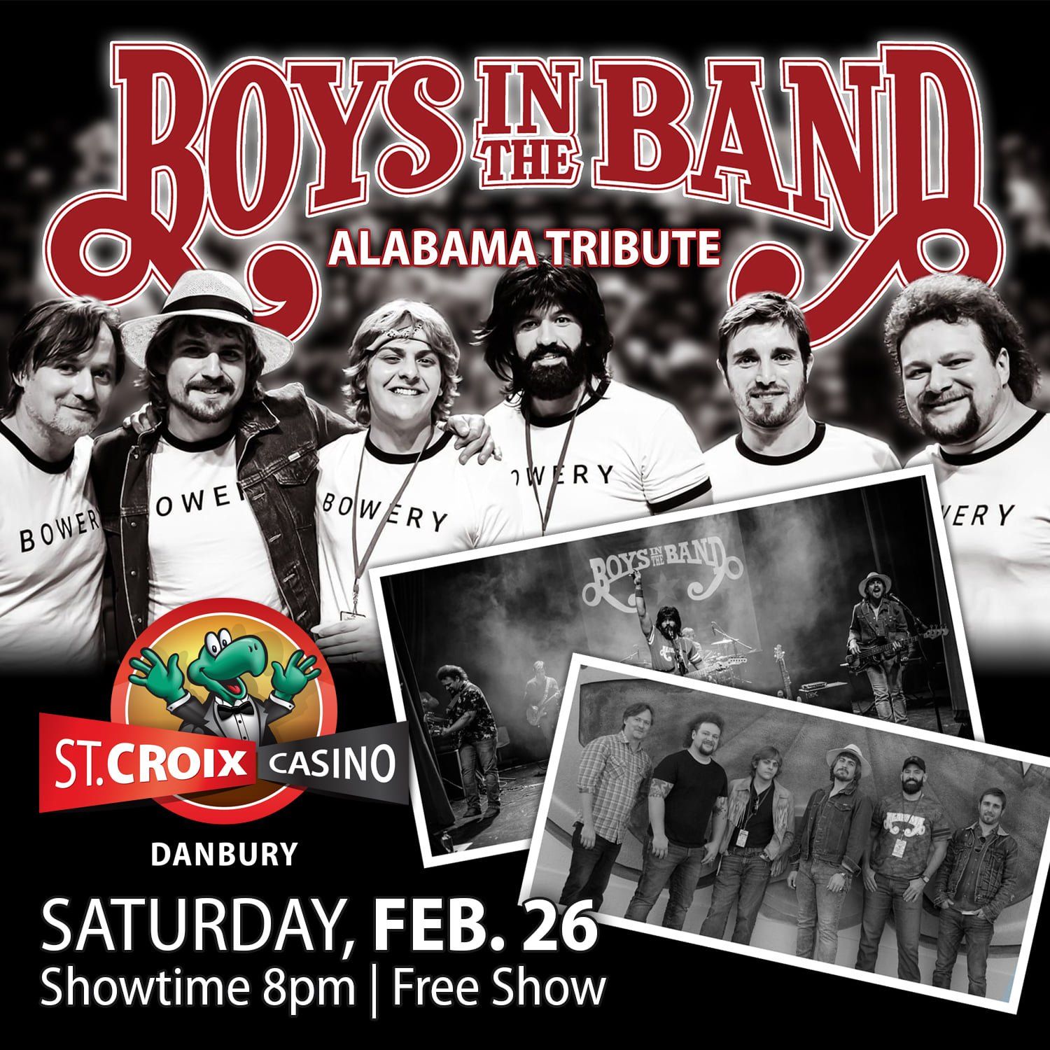 A poster for boys in the band alabama tribute