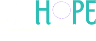 The word hope is written in blue letters on a white background.