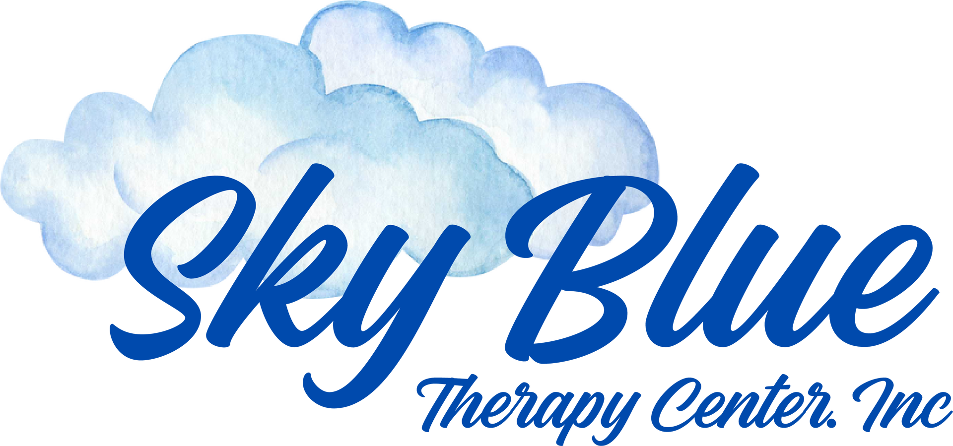 A logo for sky blue therapy center inc.
