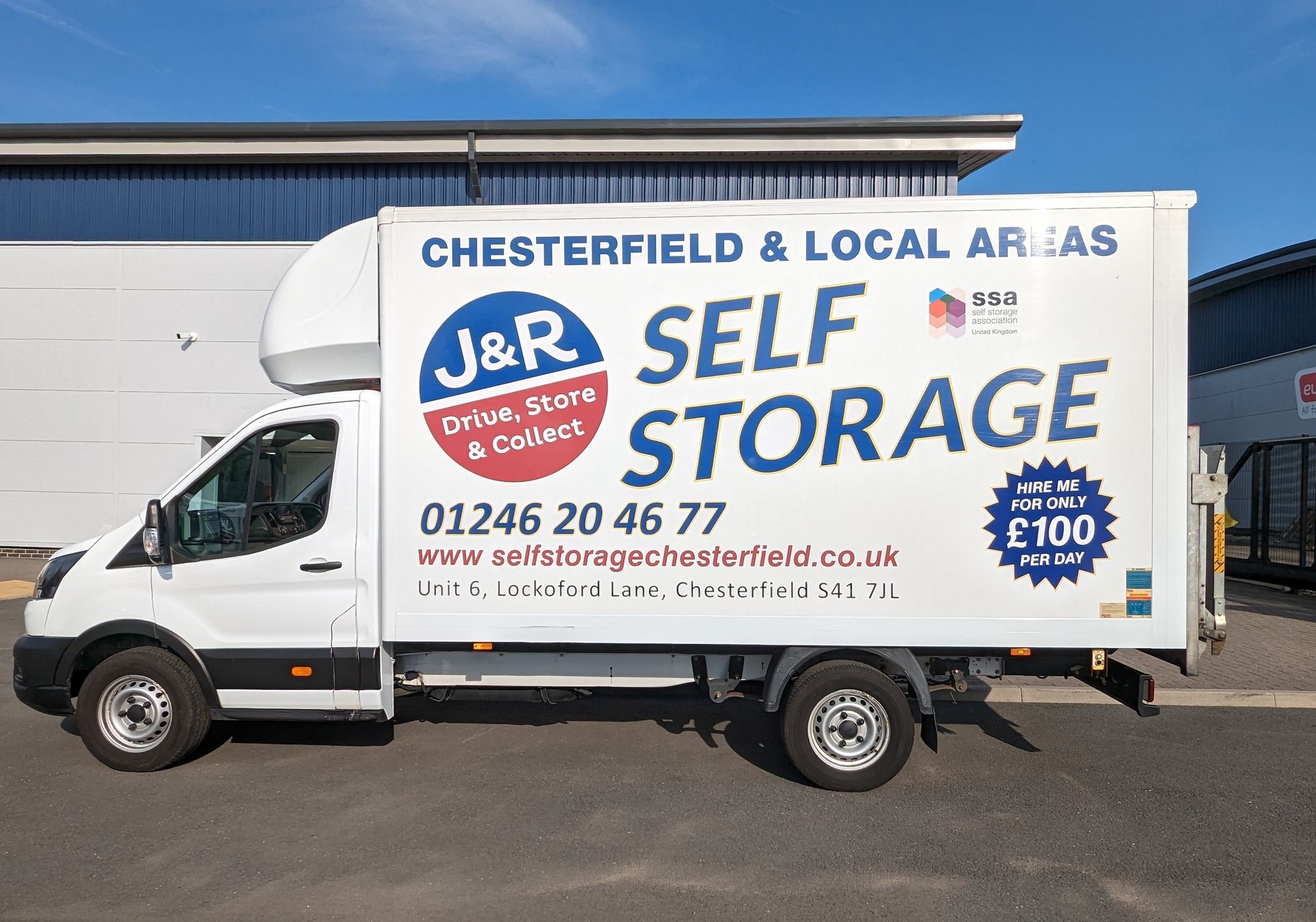 luton van with tail lift J&R van