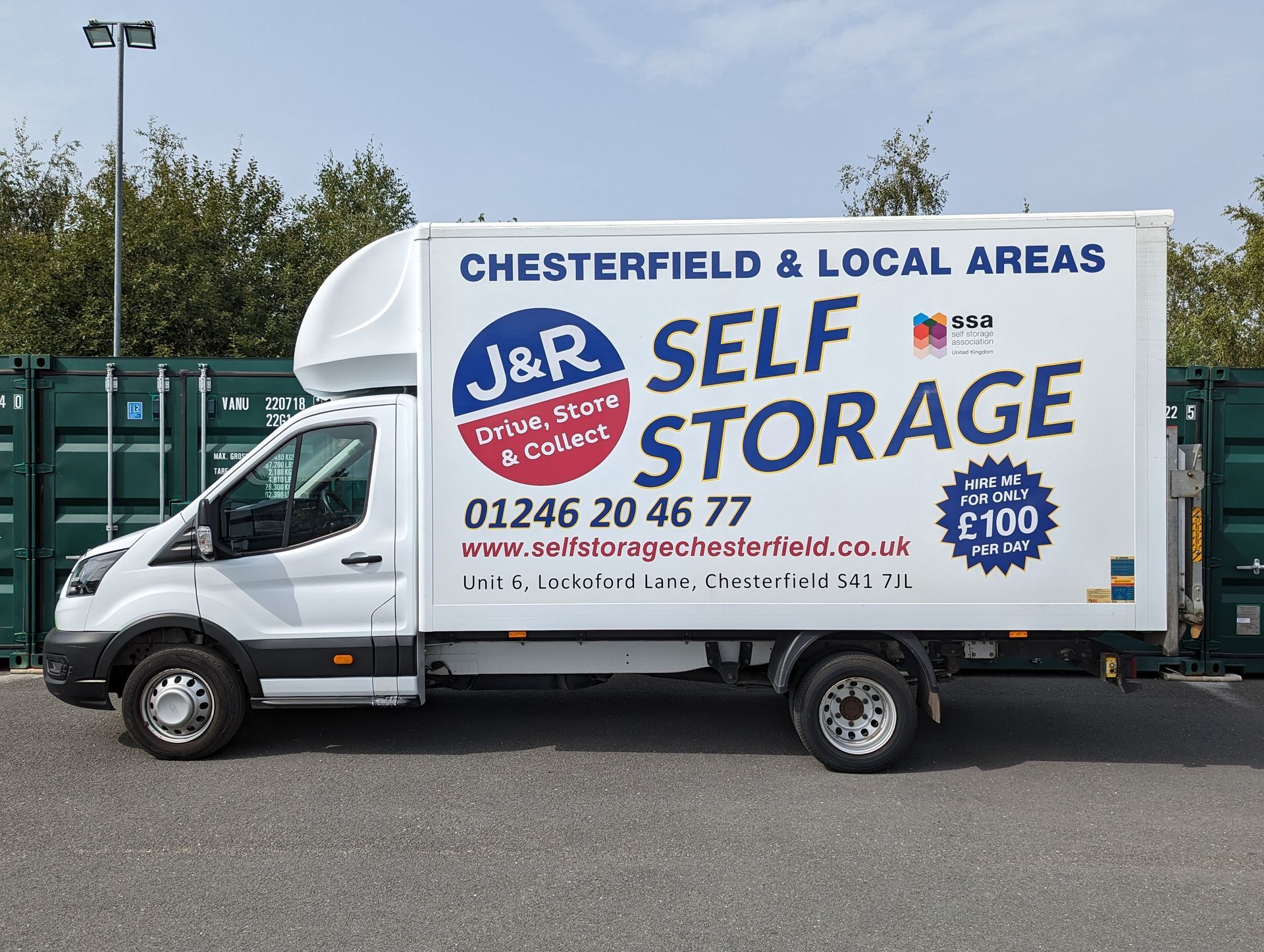 luton van with tail lift J&R van