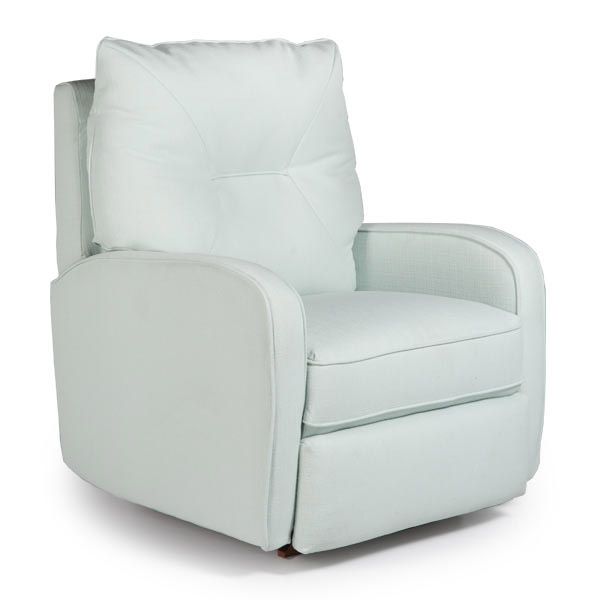 White upholstered armchair with a high back and rounded arms