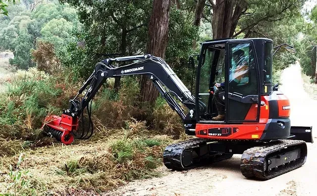 Excavator Mulcher — Civil Contractors in Coopernook, NSW