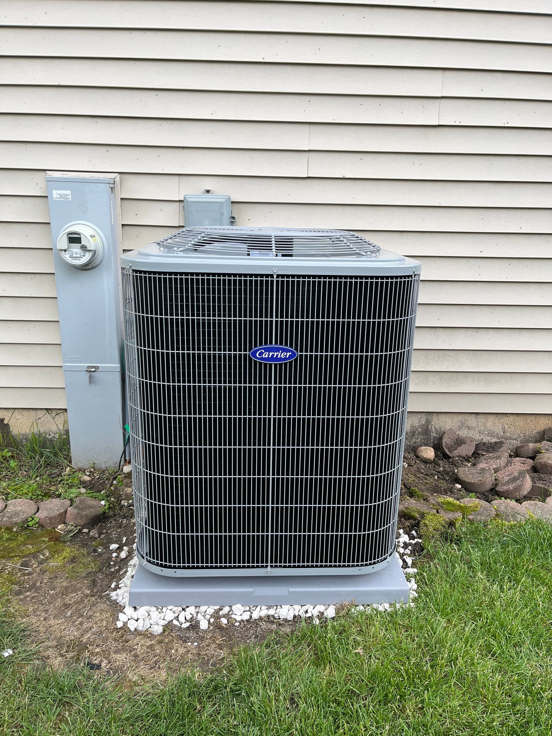 picture of a new a/c system installation