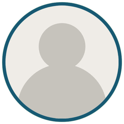 Generic user profile icon with a gray silhouette inside a teal-outlined circle