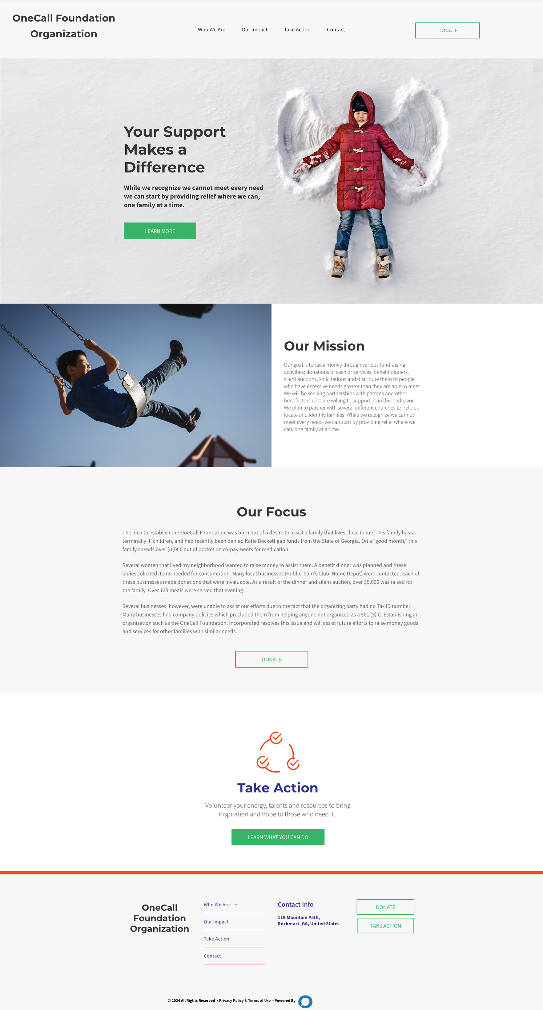 OneCall Foundation Organization in GA