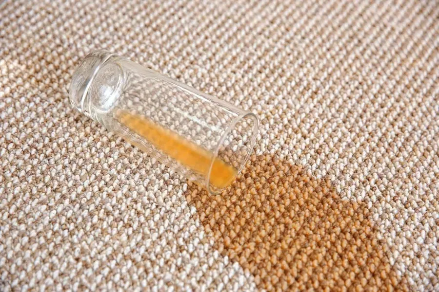 Clear Vial on Textured Beige Carpet — Phil Lindfield's Big Red Carpet Cleaning In Harrington, NSW