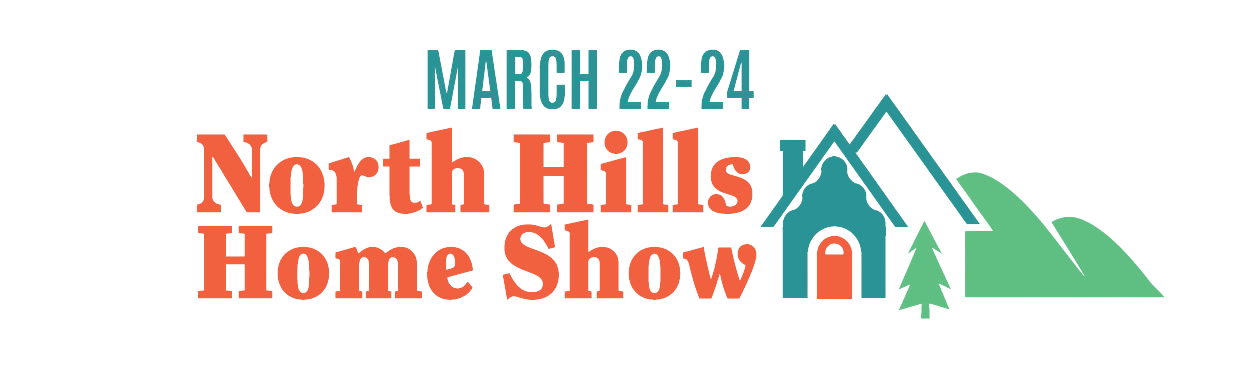 A logo for the north hills home show on march 22-24