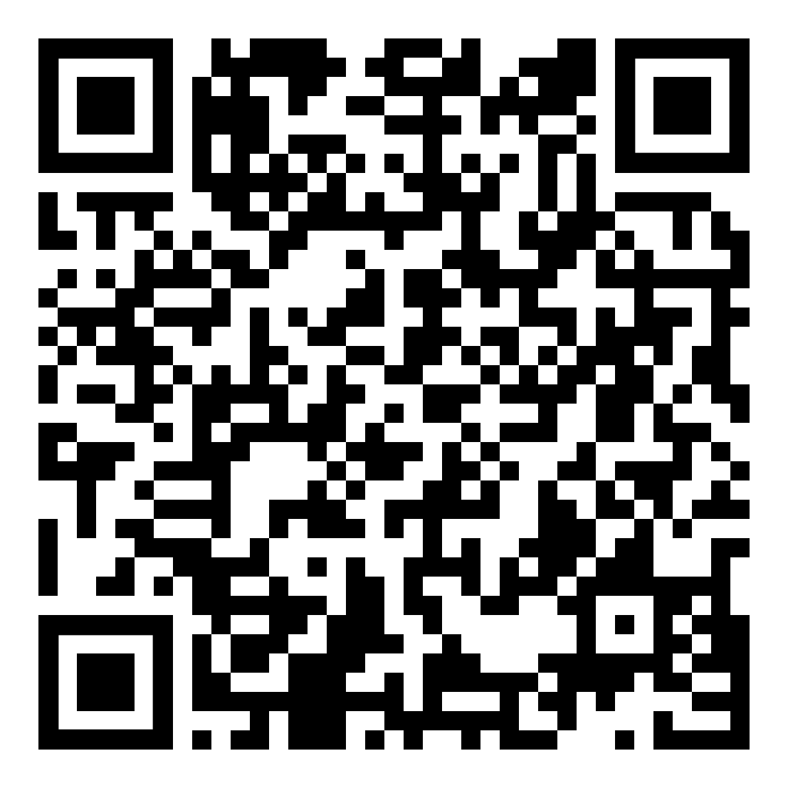 A black and white qr code on a white background.