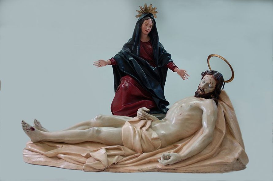 Basilica Immacolata Concezione - Sassello (SV) L'Addolorata ed il Cristo morto