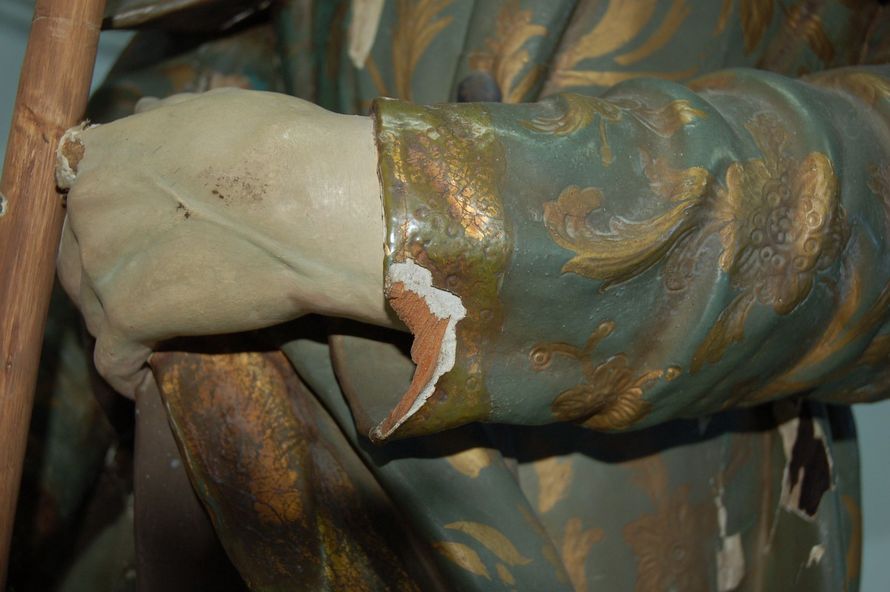 Restauro scultura San Rocco Chiesa San Giovanni Battista
