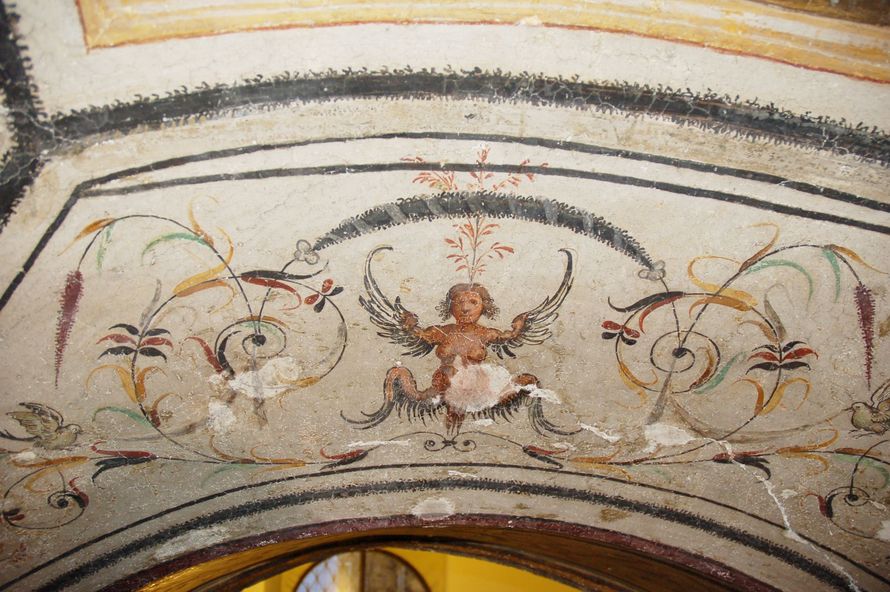 soffitto prima del restauro