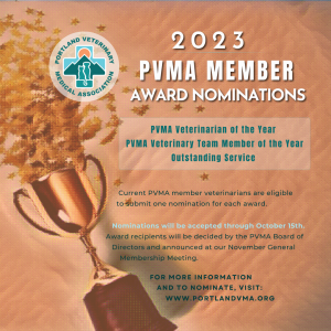 A poster for the 2023 pvma member award nominations