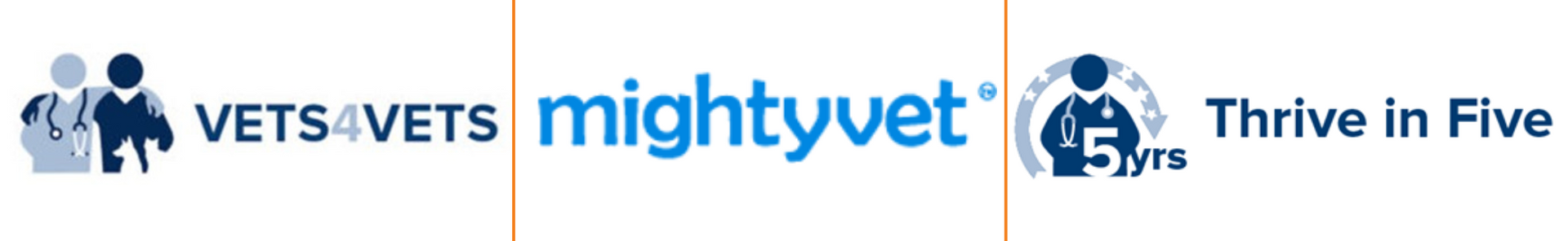 A logo for vets vets mightyvet thrive in five