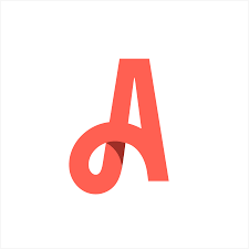 A red letter a with a red ribbon around it on a white background. A red letter a with a red ribbon around it on a white background.