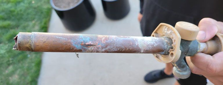frozen pipe frozen pipe