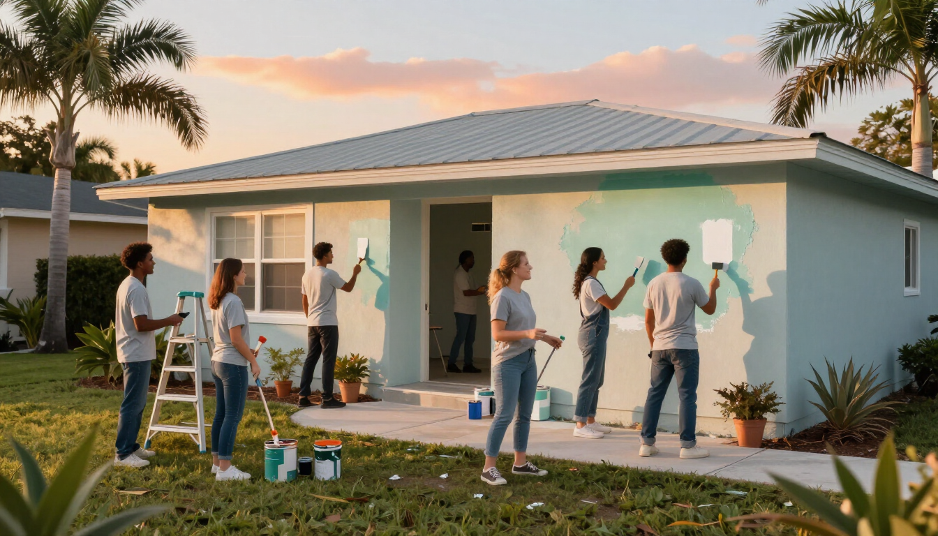 Neighborhood Restoration volunteers
