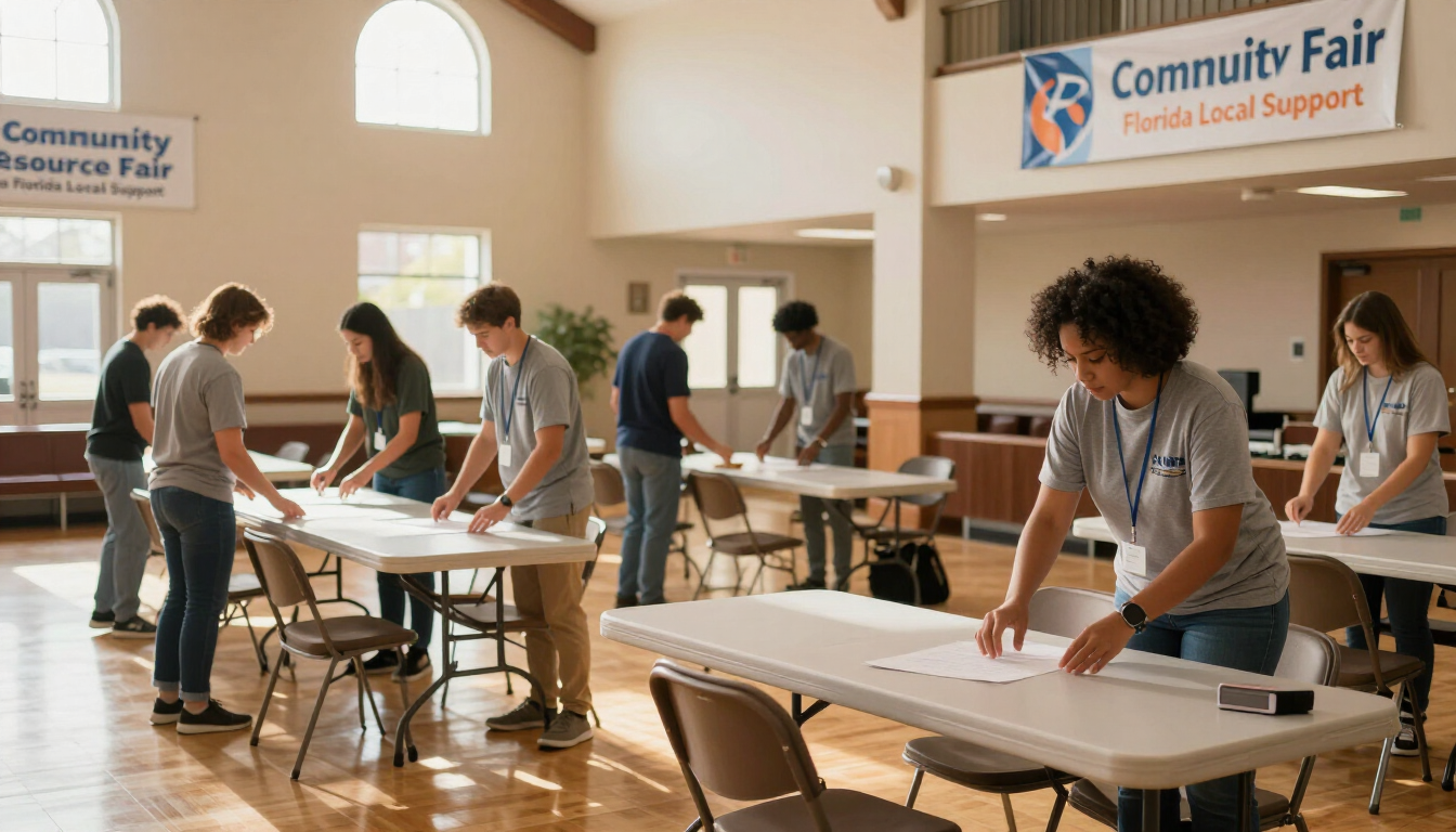 Resource and Referral Fair setup