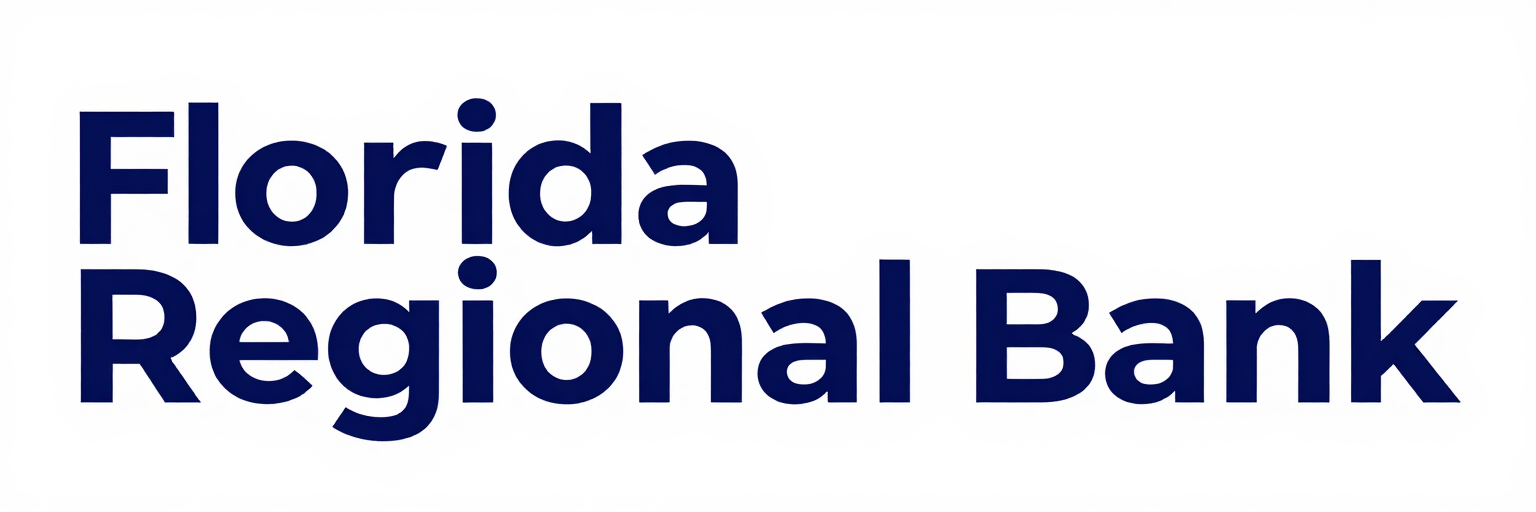 Florida Regional Bank logo in dark blue text on a white background