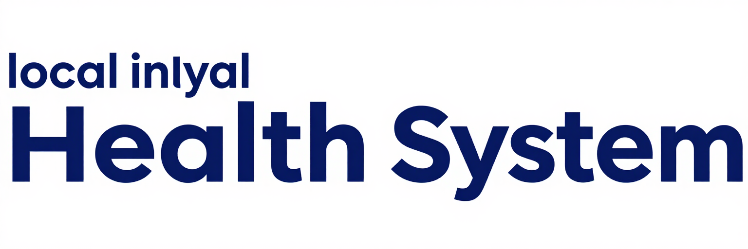 Local Inylal Health System logo in navy blue text on a white background
