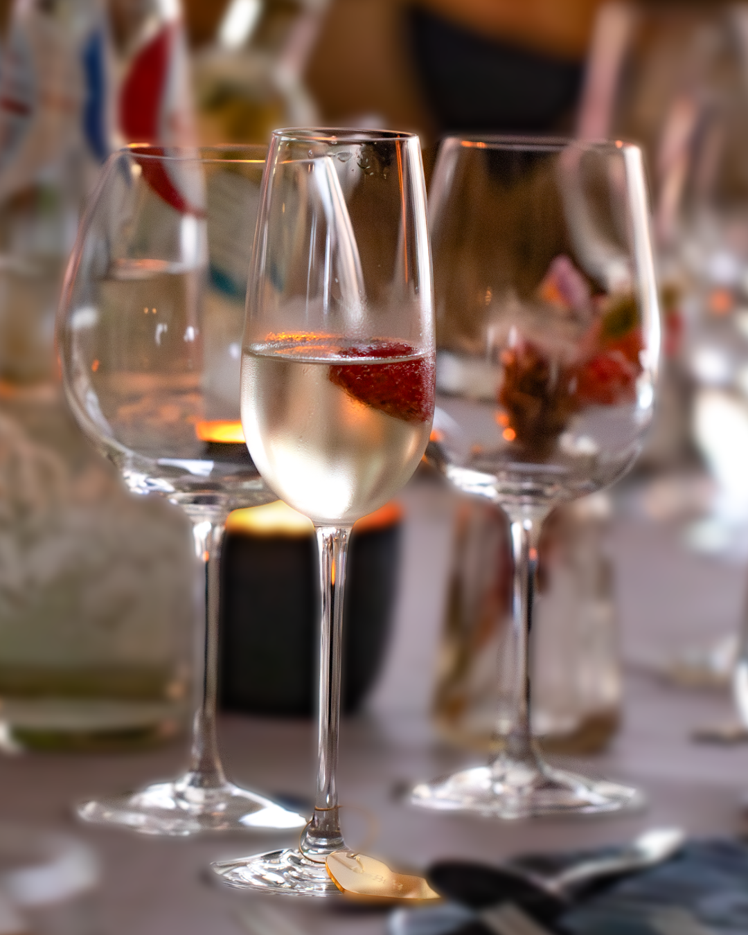 Close up Wijn/Champagne glas