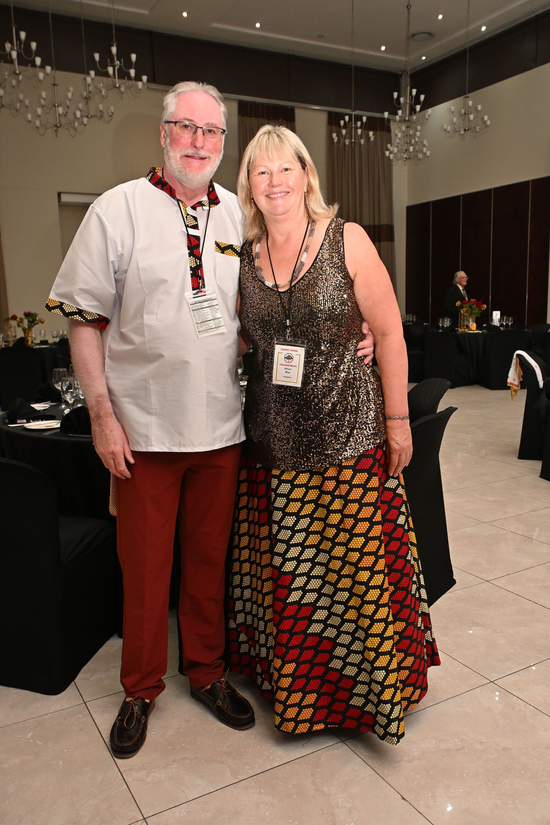 Two people posing together at the MGCC Fairway indaba