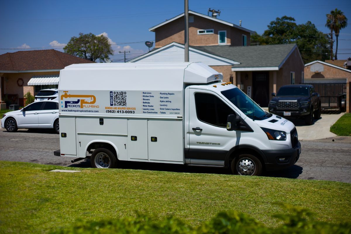 Pedro's Plumbing service truck providing residential and commercial plumbing services in Los Angeles