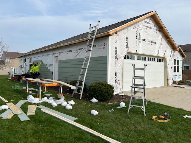 In Progress siding project