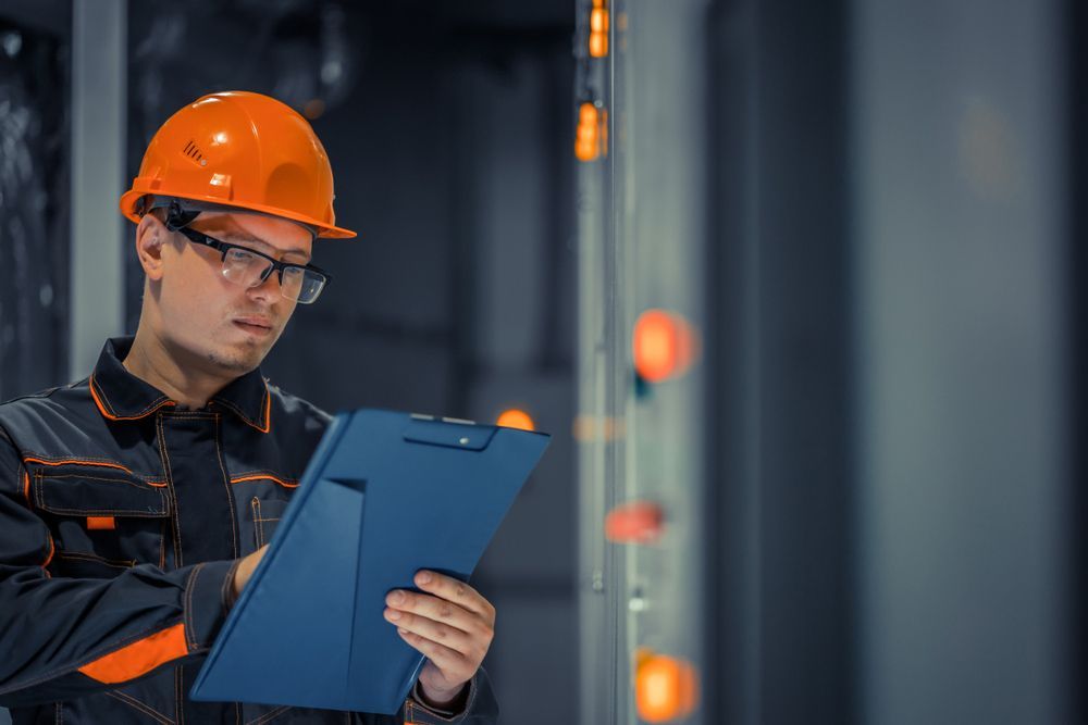Technician Inspecting The Site — PRO Solar & Electrical In Port Stephens, NSW