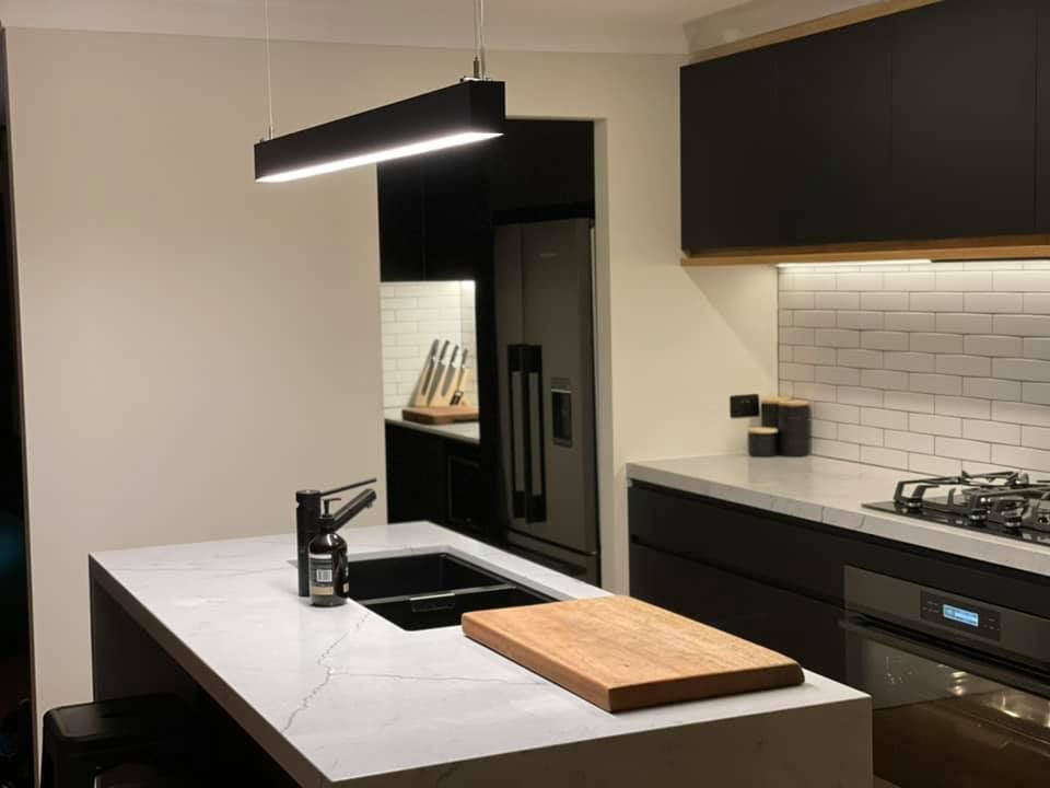 Kitchen Side View Showcasing The Light Above The Kitchen Counter — PRO Solar & Electrical In Port Stephens, NSW