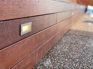 Led Lights Installed On The Side Of The Wooden Deck — PRO Solar & Electrical In Port Stephens, NSW