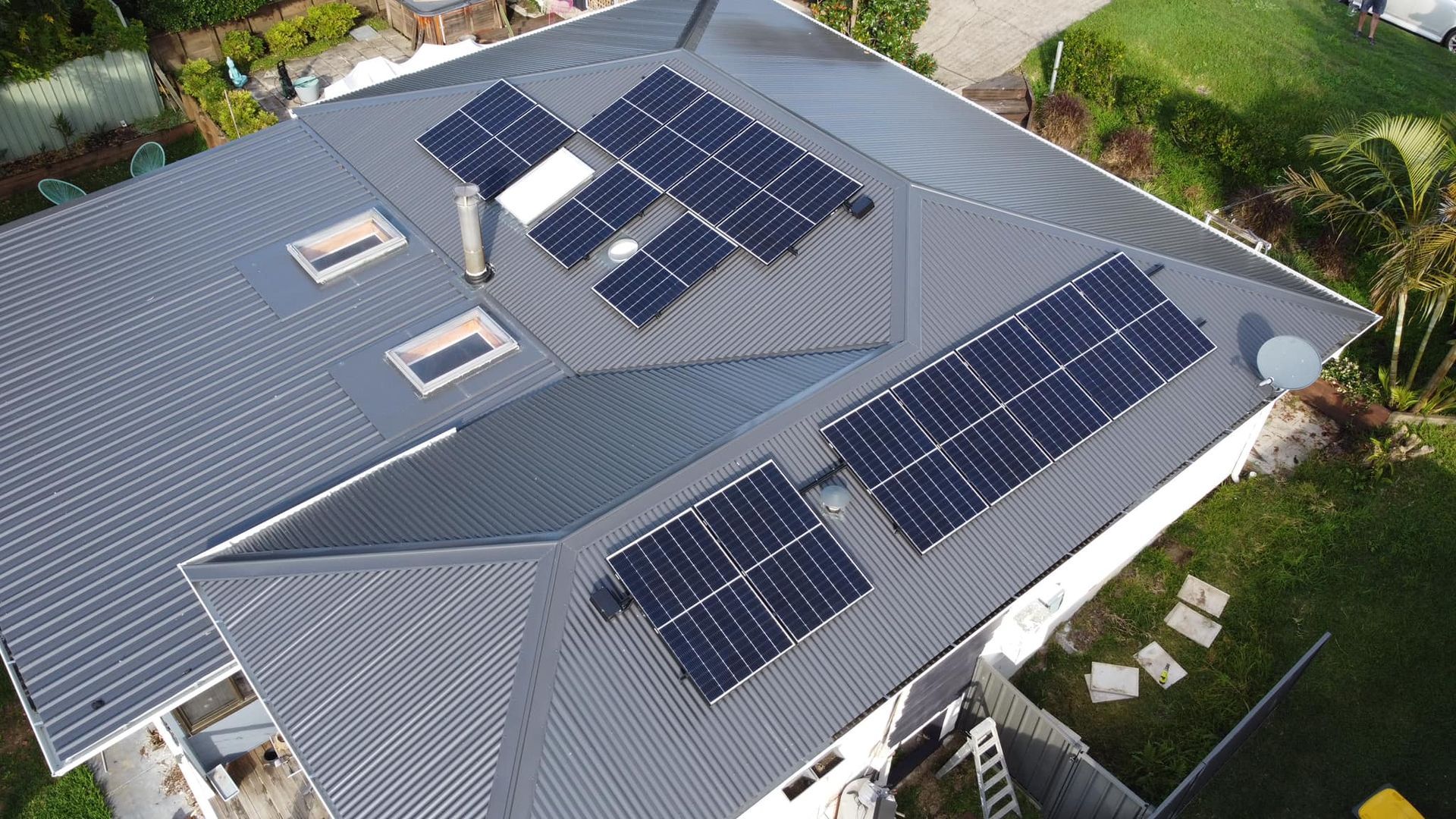 Solar System Installed On The Multiple Site Of The House — PRO Solar & Electrical In Newcastle, NSW